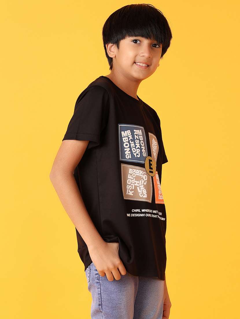 boys graphic print round neck t-shirts - 21389805 -  Standard Image - 2