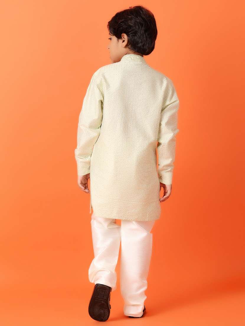 Boys Neo Mint Long Sleeve Kurta Set - 21389842 -  Standard Image - 2