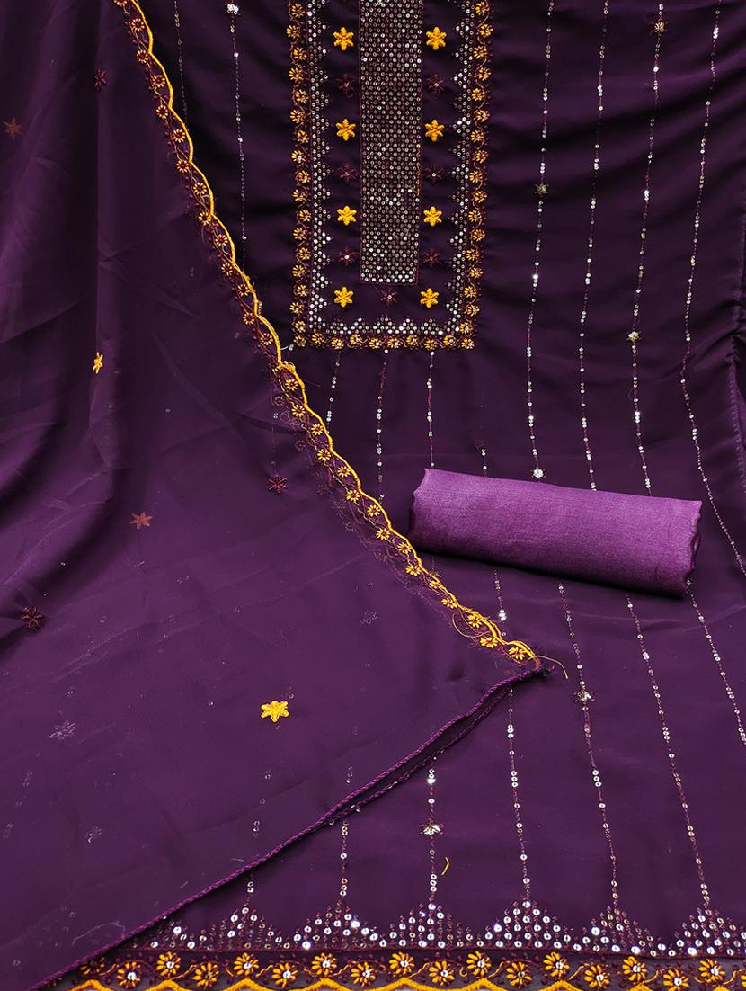 women embroidered unstitched suits - 21390520 - Standard Image - 2