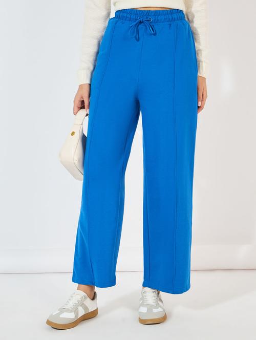 women solid high rise relaxed fit track pant - 21390754 -  Standard Image - 0