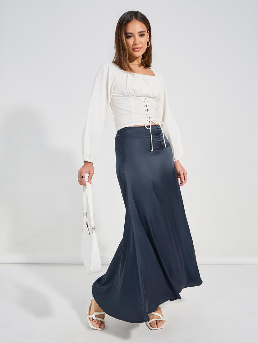women white cotton blouson top - 21390762 - Standard Image - 2