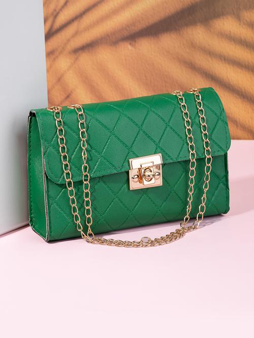 women green pu sling bag - 21390817 - Standard Image - 0