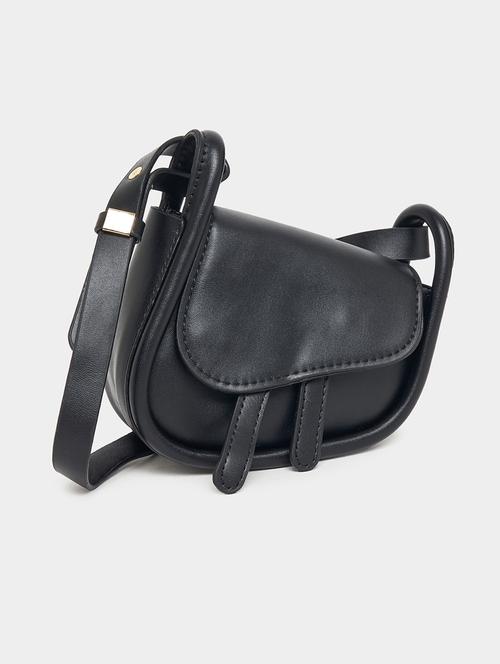 women black pu sling bag - 21390841 - Standard Image - 0