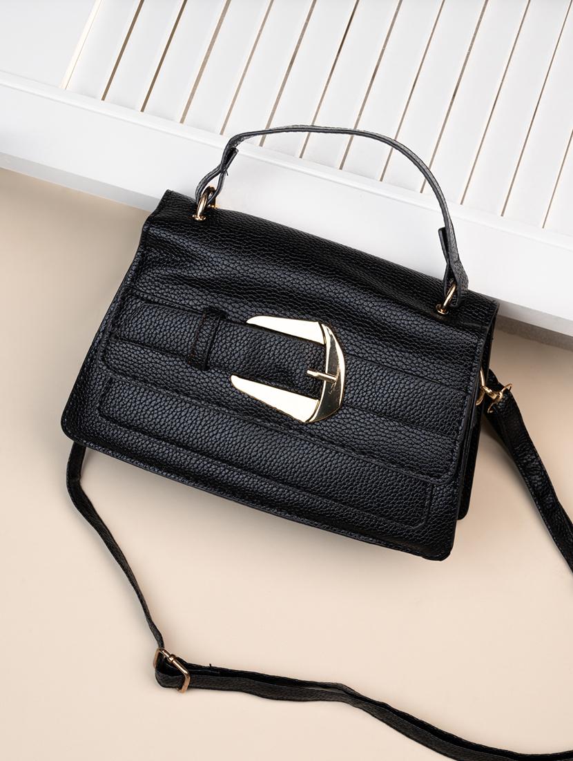 black pu sling bag - 21390861 - Zoom Image - 0