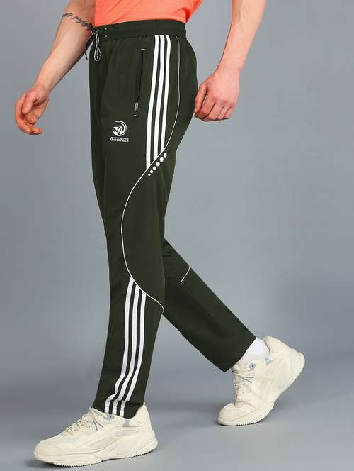 men mid rise side taped full length track pant - 21391170 - Standard Image - 0