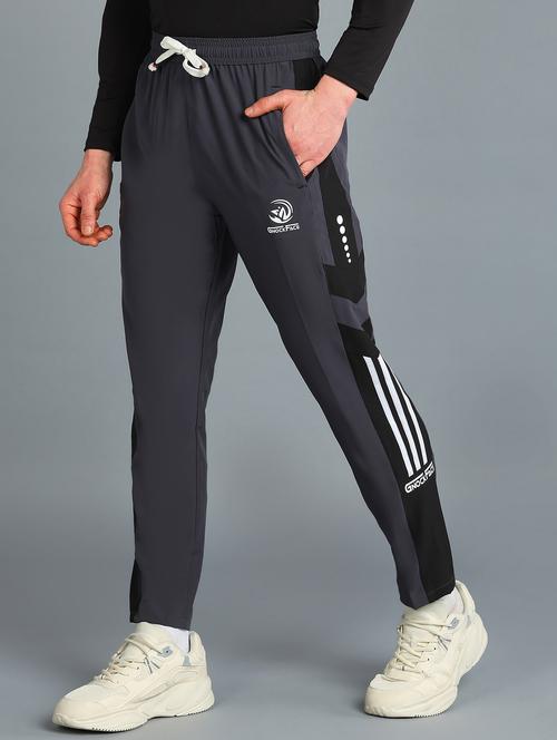 men mid rise side taped full length track pant - 21391173 -  Standard Image - 0