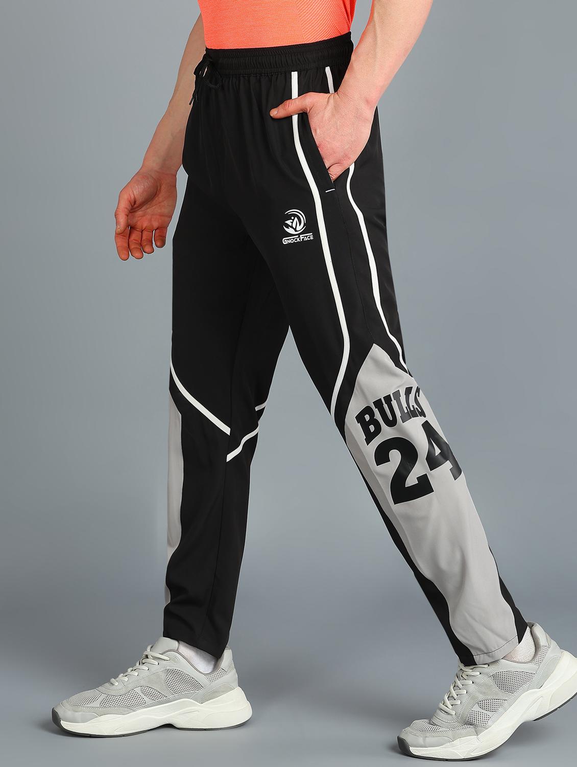 men black colourblocked full length track pant - 21391177 - Zoom Image - 0
