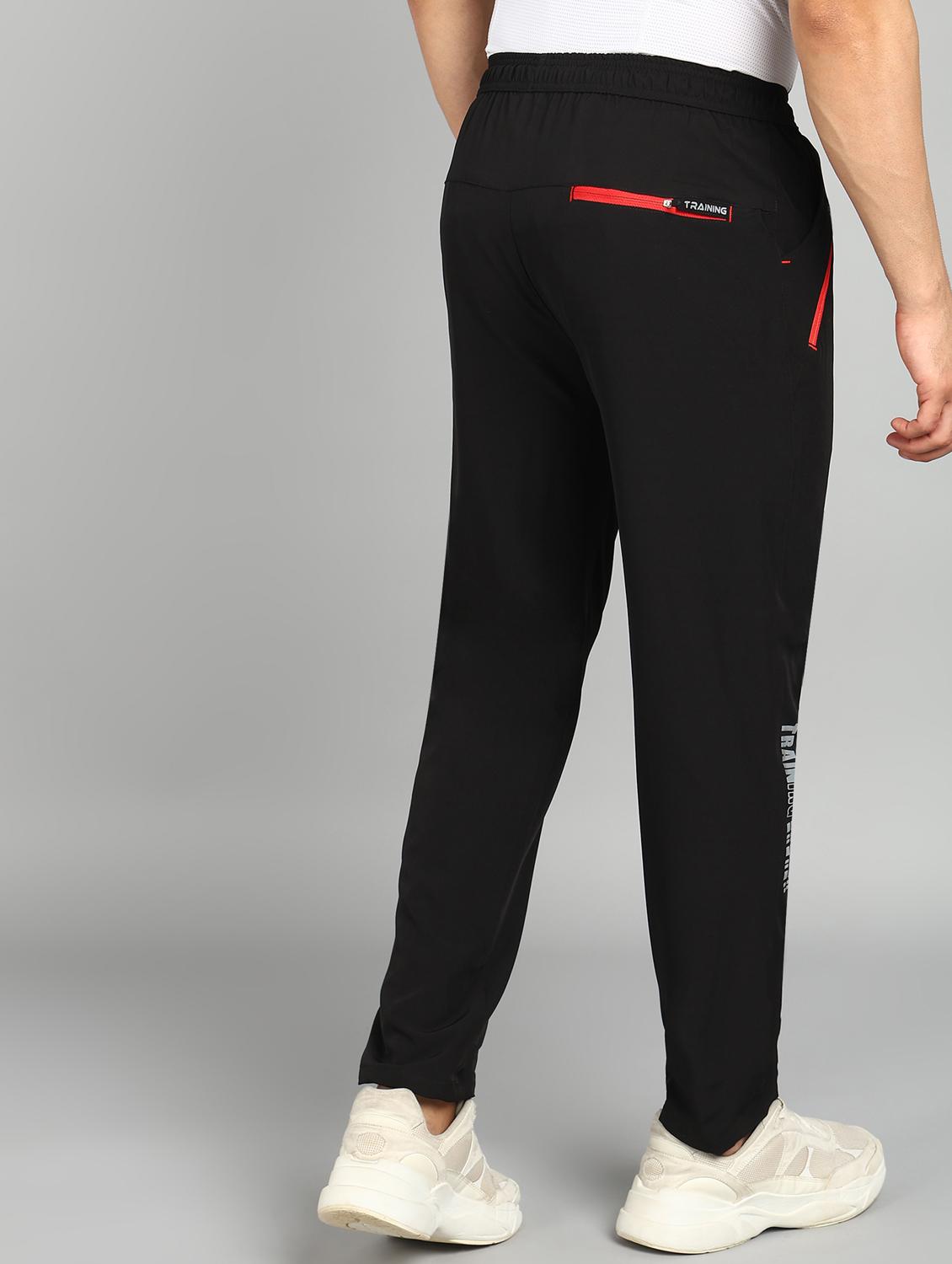 men black polyester full length track pant - 21391181 - Standard Image - 2
