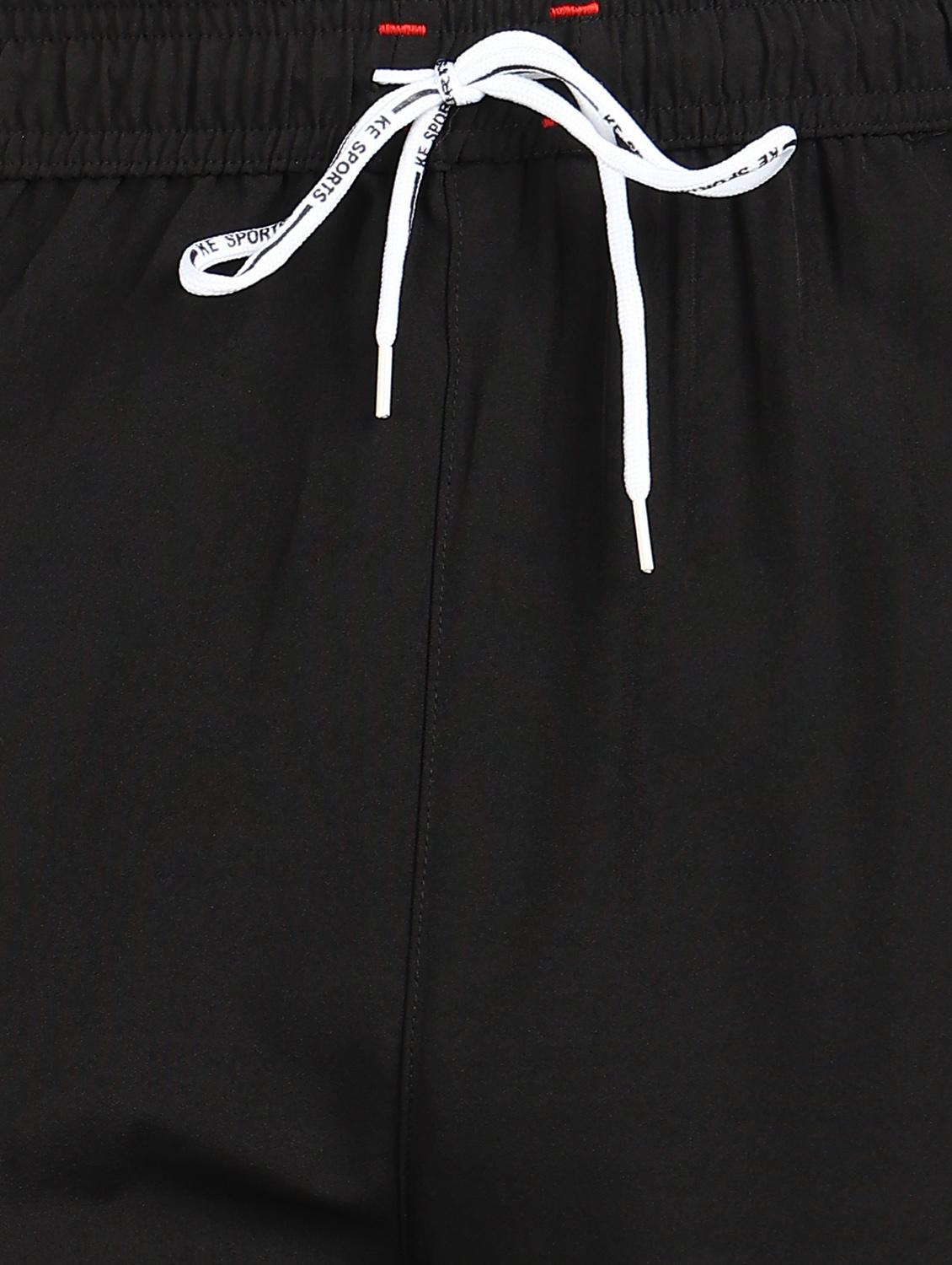 men black polyester full length track pant - 21391181 - Standard Image - 7