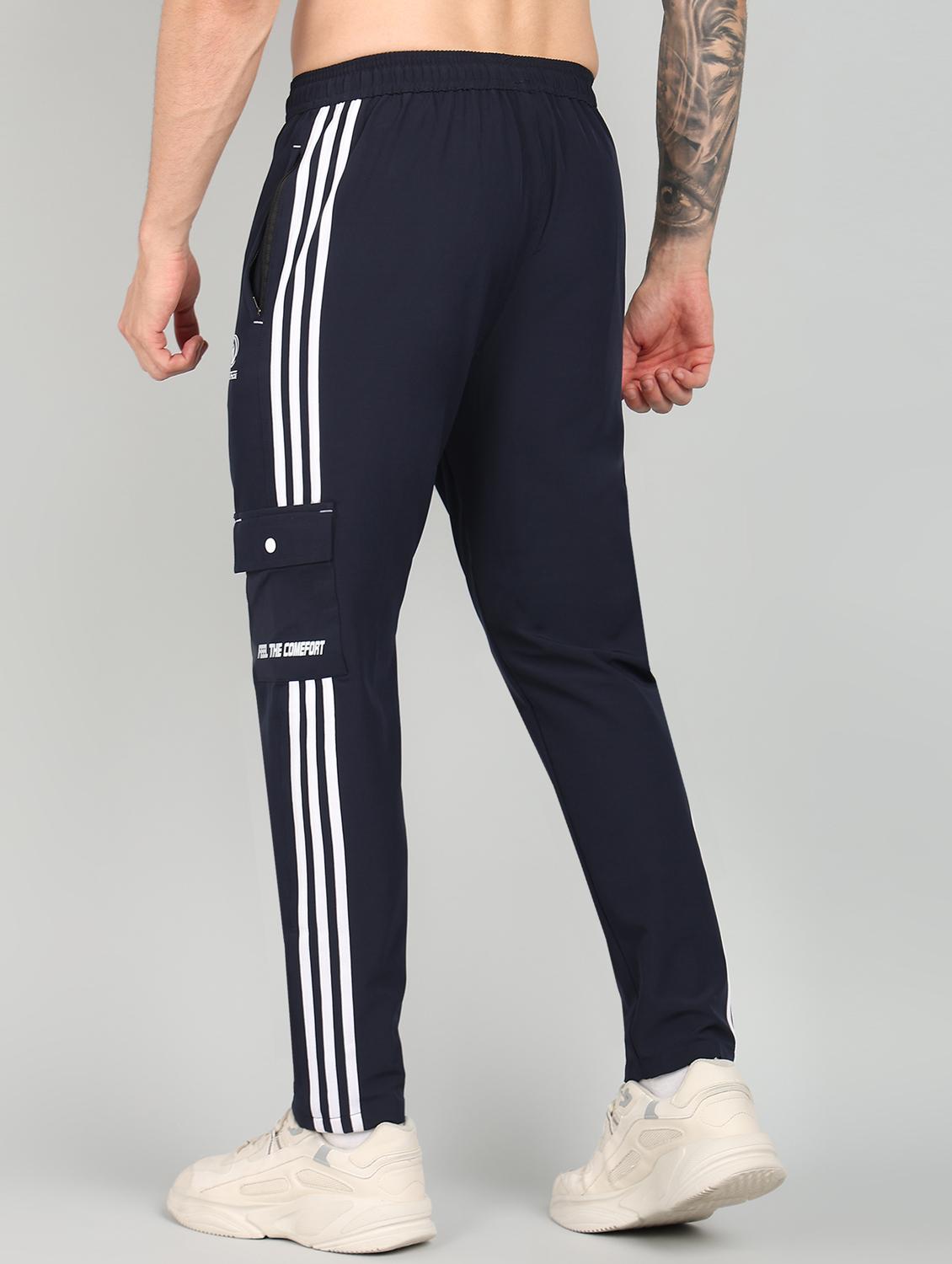 men mid rise side taped full length track pant - 21391200 - Standard Image - 2
