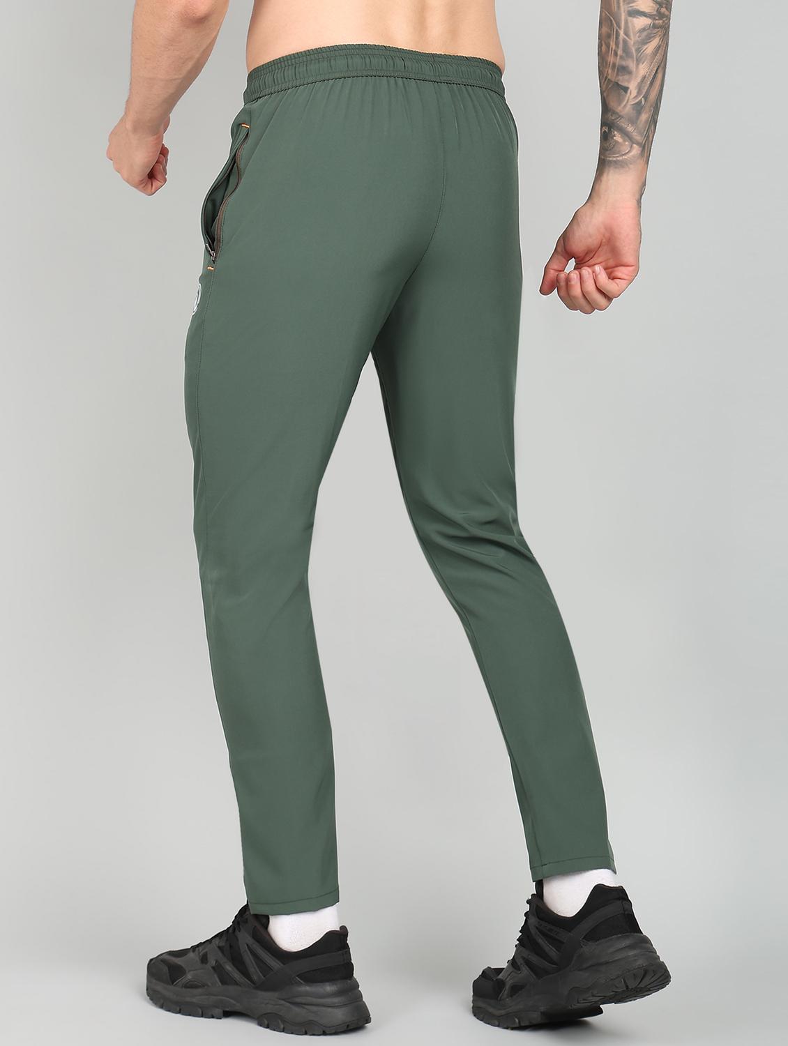 men green polyester full length track pant - 21391213 - Standard Image - 2