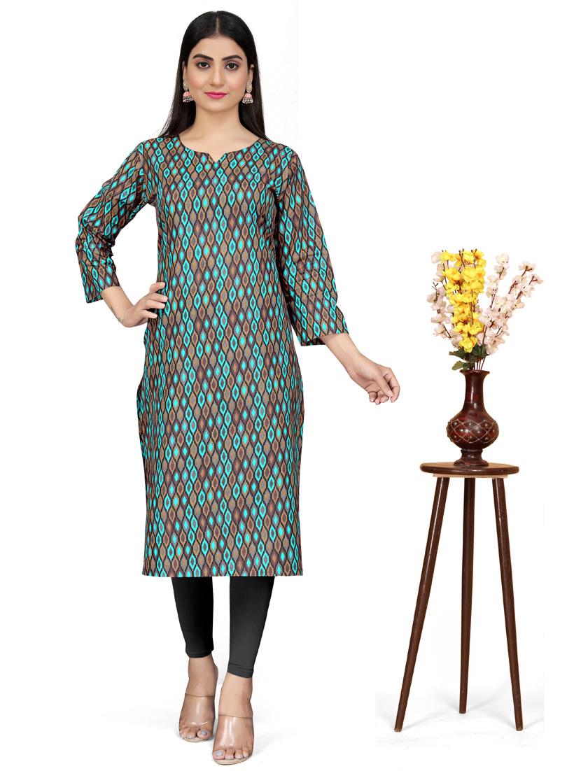 women three quarter sleeve straight kurta - 21391293 - Zoom Image - 0