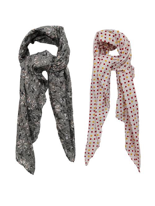 women pack of 2 printed cotton scarf - 21391368 -  Standard Image - 0