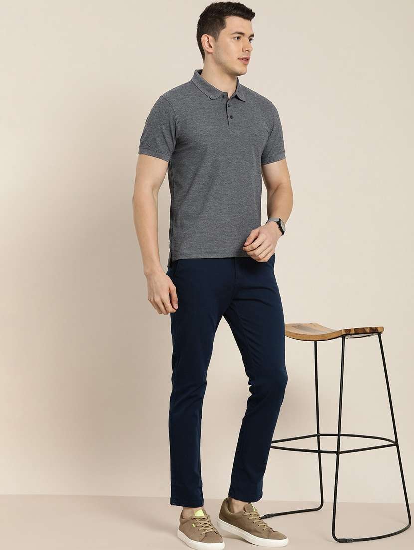 men polo neck solid t-shirt - 21391862 -  Standard Image - 2