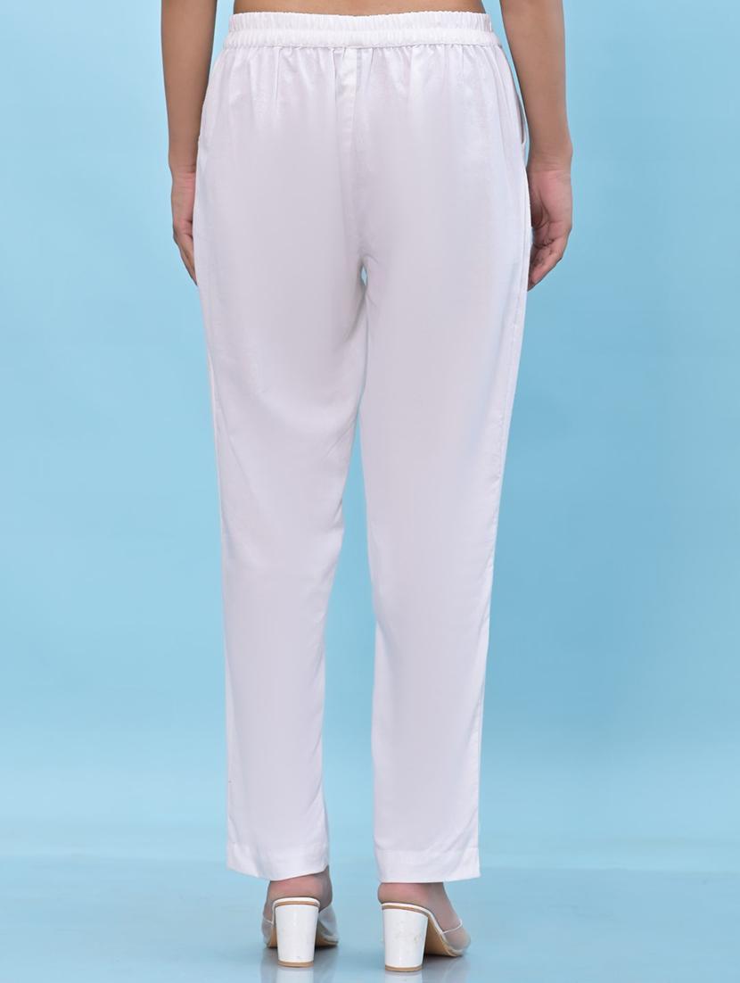 women white cotton cigarette pants - 21391942 - Standard Image - 2
