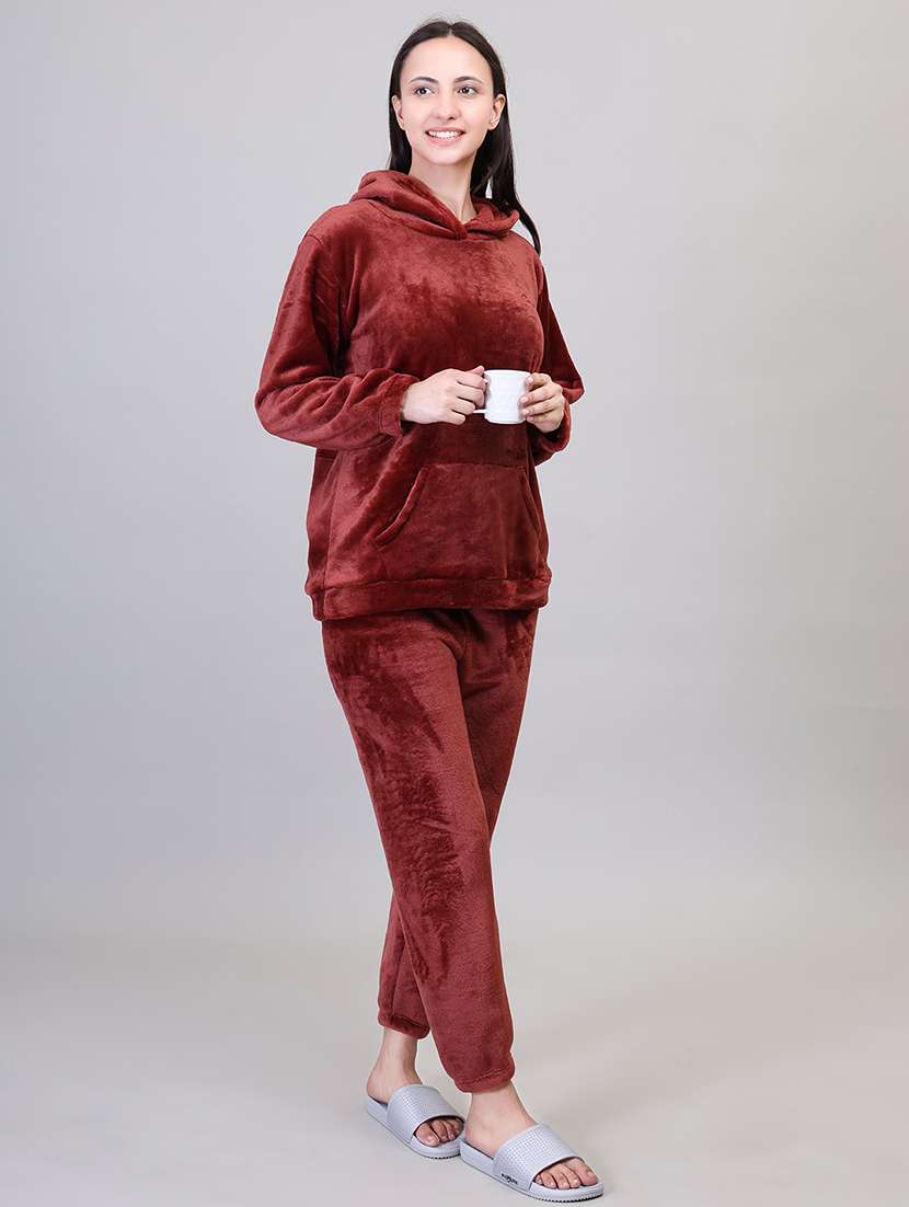 women brown wool pyjama set - 21391975 -  Standard Image - 2