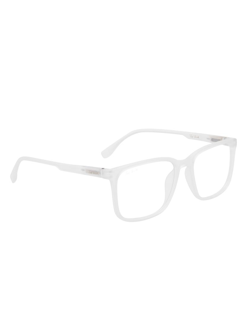 ted smith hustle bluecut & antiglare computer eyeglasses| wayfarer|blue light blocking| white casual spectacles| 54-18-140 - 21392038 - Standard Image - 2