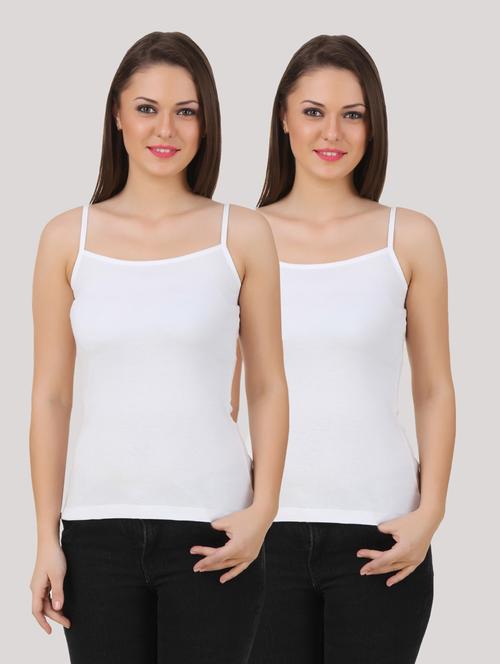 women sleeveless solid set of 2 camisole - 21392267 -  Standard Image - 0