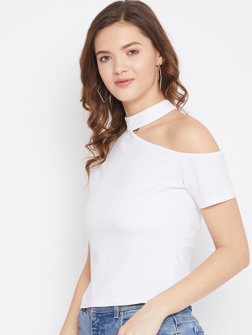 women white short sleeves solids top - 21392309 - Standard Image - 2