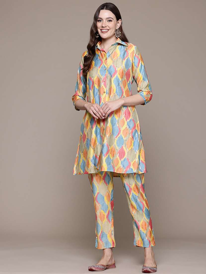 women multi color printed co-ord sets - 21393218 -  Standard Image - 2