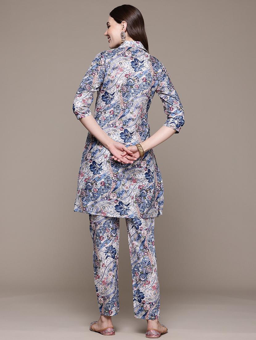 women printed ethnic co-ord set - 21393222 - Standard Image - 2