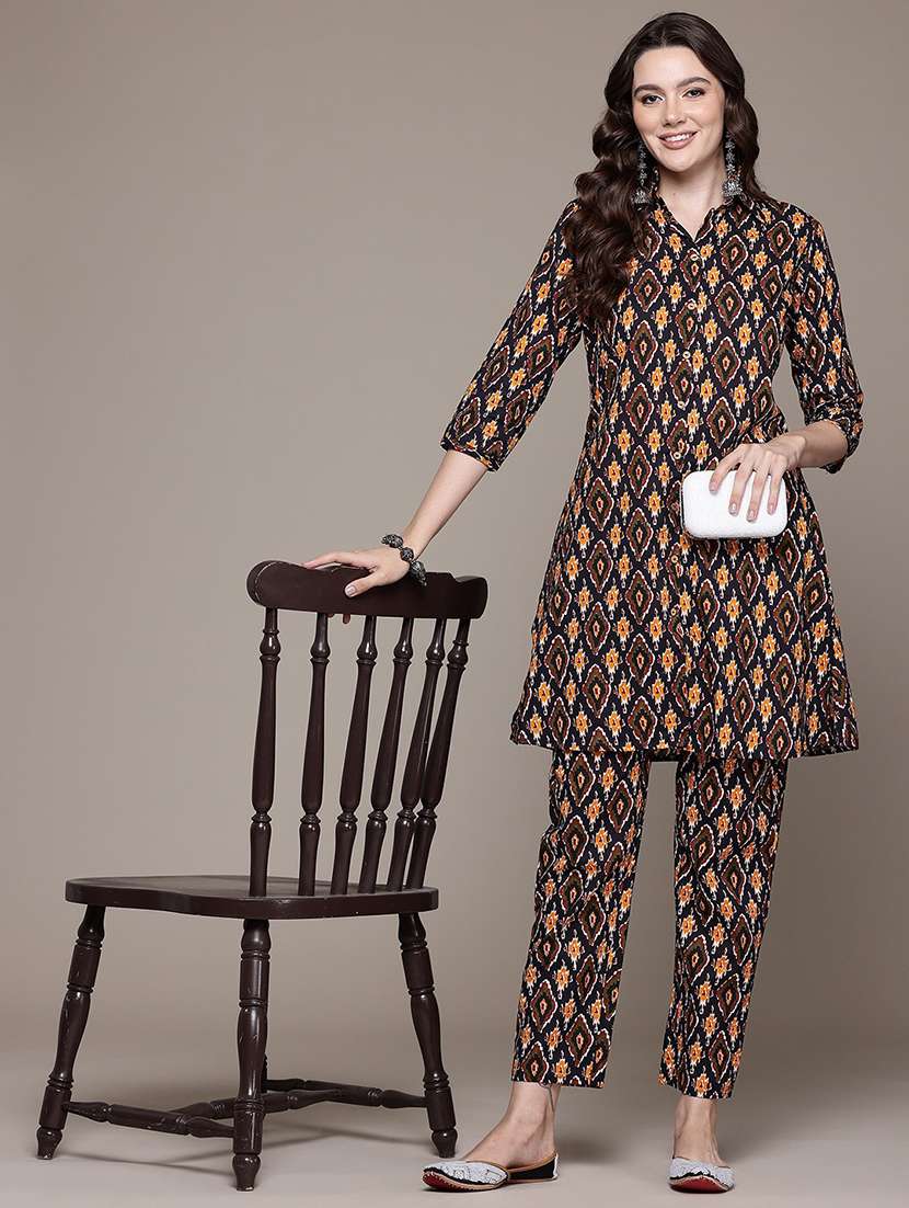 women printed ethnic co-ord set