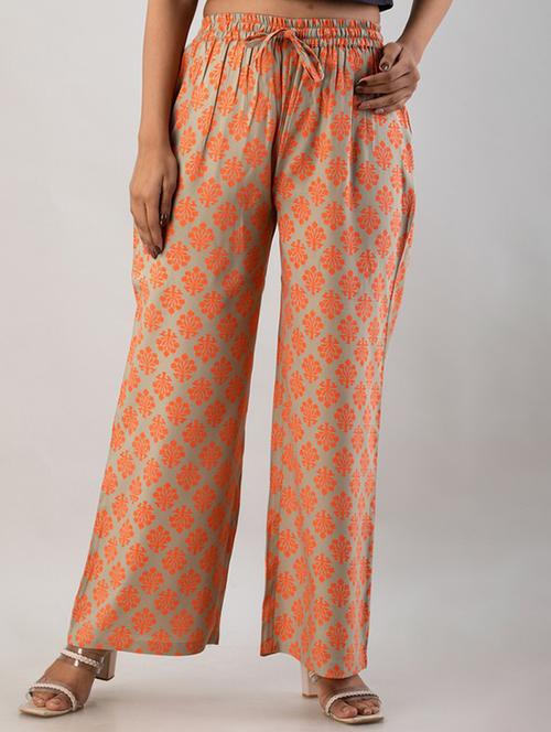 women grey viscose palazzo - 21393258 - Standard Image - 0
