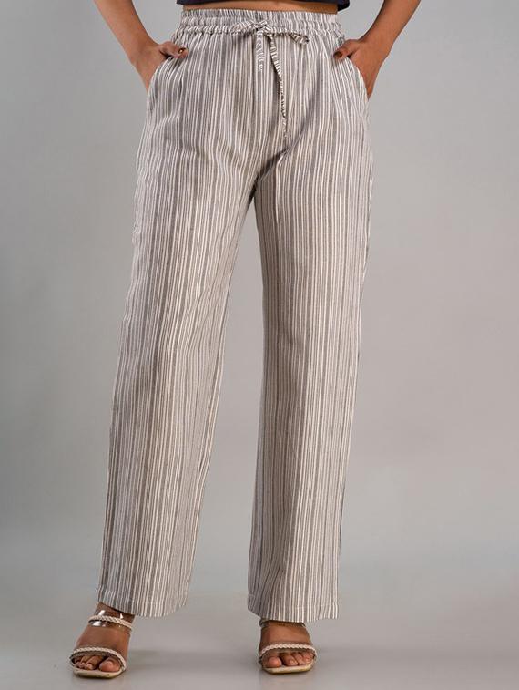 women white cotton blend palazzo - 21393276 - Zoom Image - 0