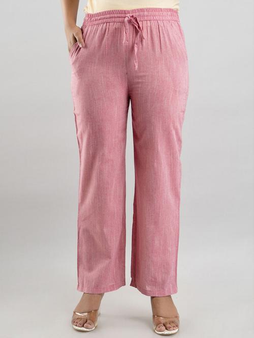 women pink cotton palazzo - 21393278 - Standard Image - 0