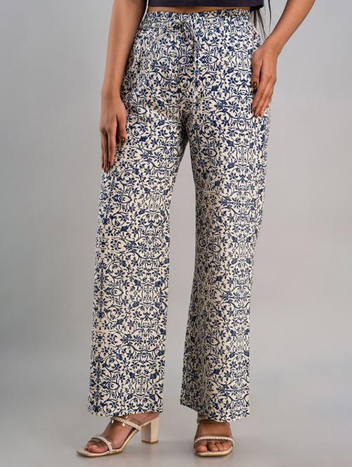 women printed mid rise palazzo - 21393287 -  Standard Image - 0