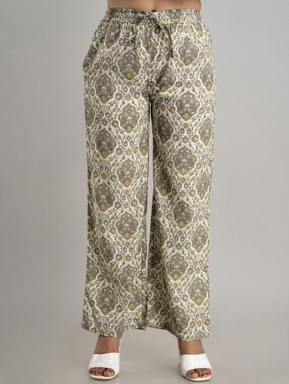 women white viscose palazzo - 21393295 -  Zoom Image - 0