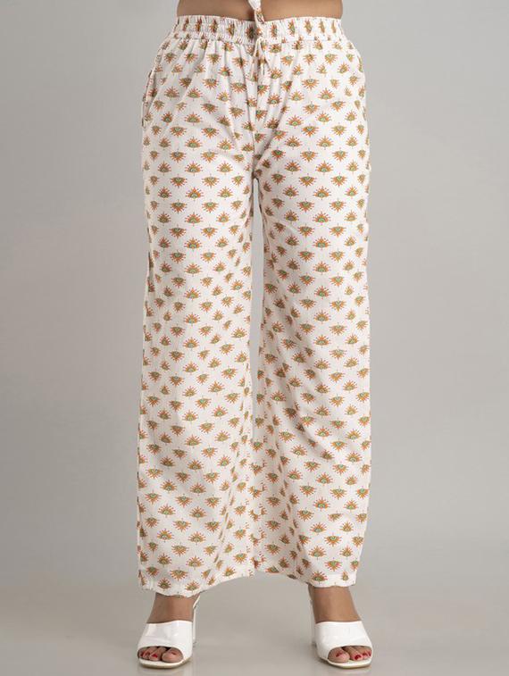 women printed mid rise palazzo - 21393297 -  Zoom Image - 0