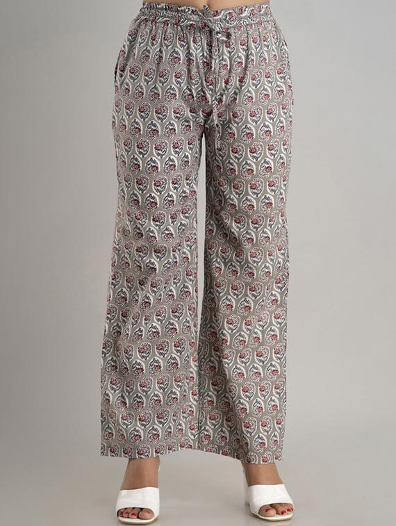 women printed mid rise palazzo - 21393300 -  Zoom Image - 0