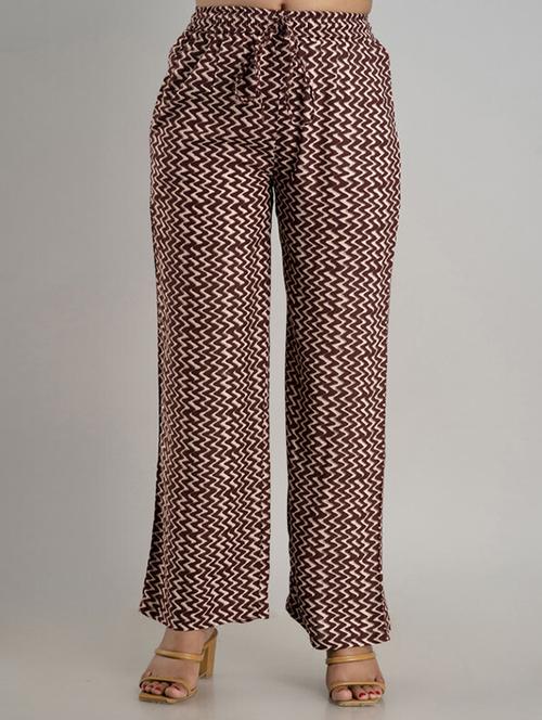 women printed mid rise palazzo - 21393304 -  Standard Image - 0