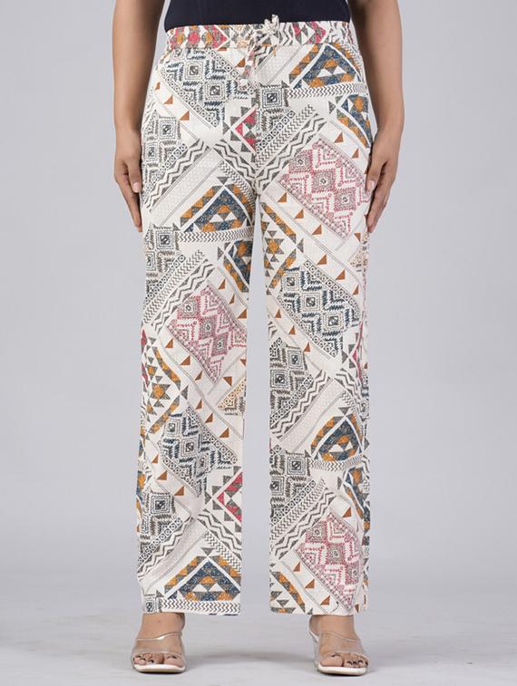 women white cotton blend palazzo - 21393313 -  Zoom Image - 0