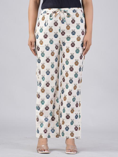 women printed mid rise palazzo - 21393316 -  Standard Image - 0