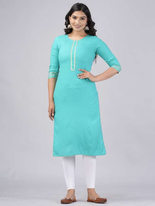women solid straight kurta - 21393350 -  Standard Image - 0