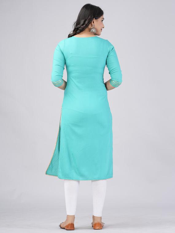 women solid straight kurta - 21393350 - Standard Image - 2