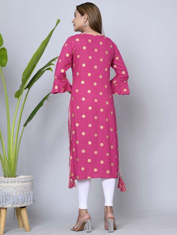 women printed straight kurta - 21393381 - Standard Image - 2