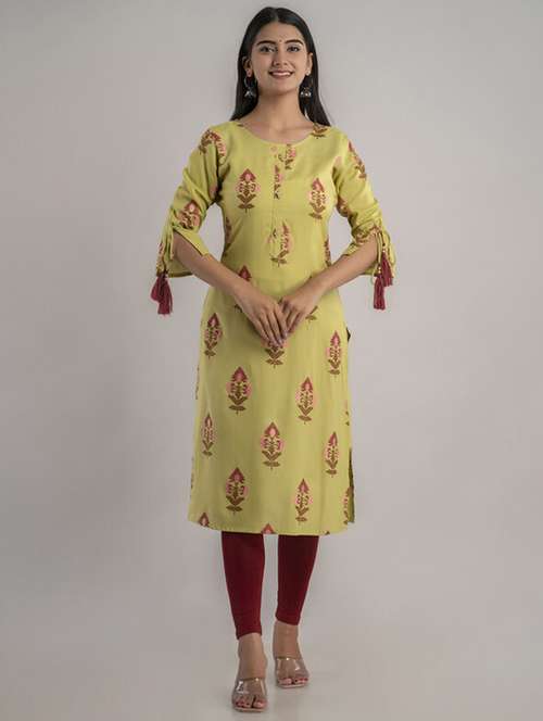 women printed straight kurta - 21393390 - Standard Image - 0