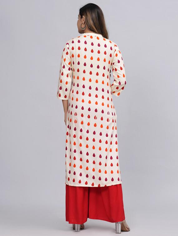 women printed kurta sharara set - 21393457 - Standard Image - 2