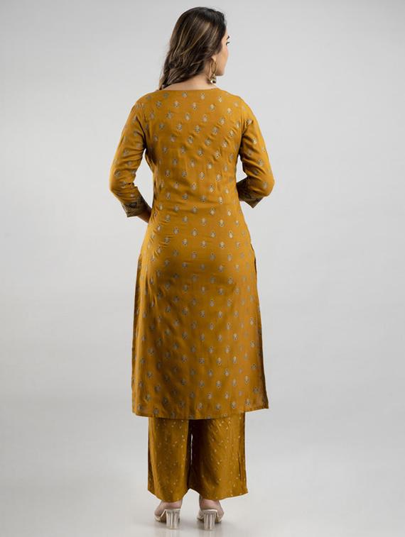 women printed kurta palazzo set - 21393546 - Standard Image - 2