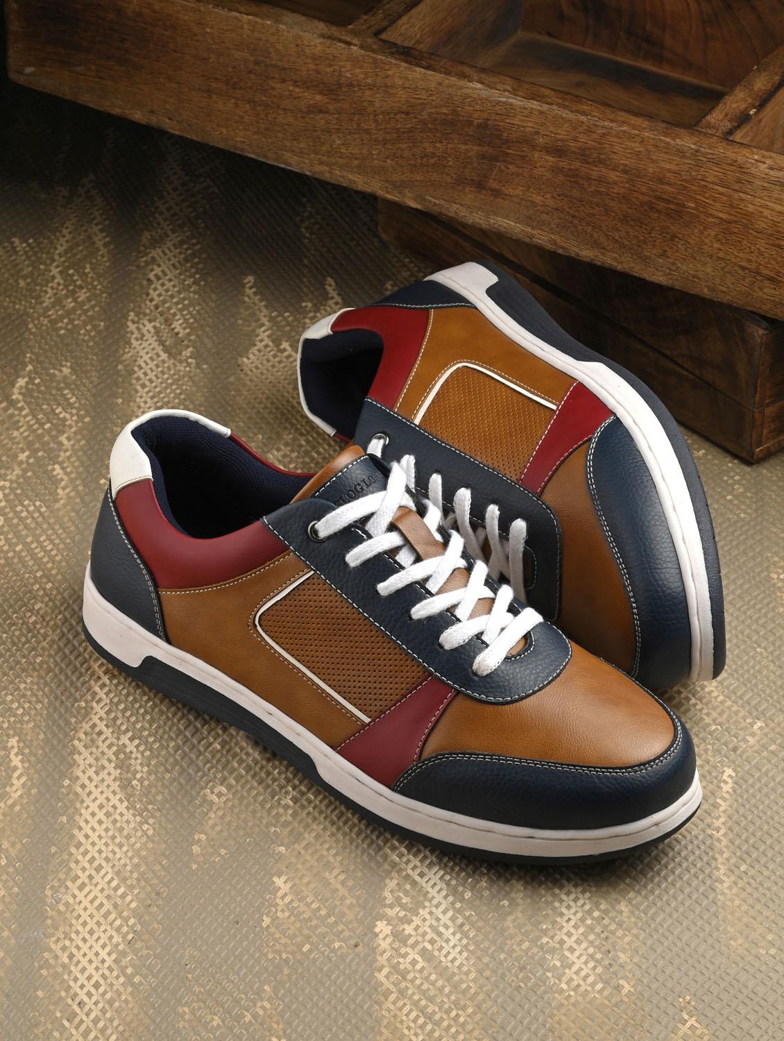 men color block lace up sneakers - 21393657 -  Zoom Image - 0
