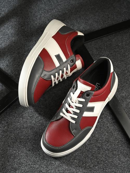 men color block lace up sneakers - 21393667 - Standard Image - 0