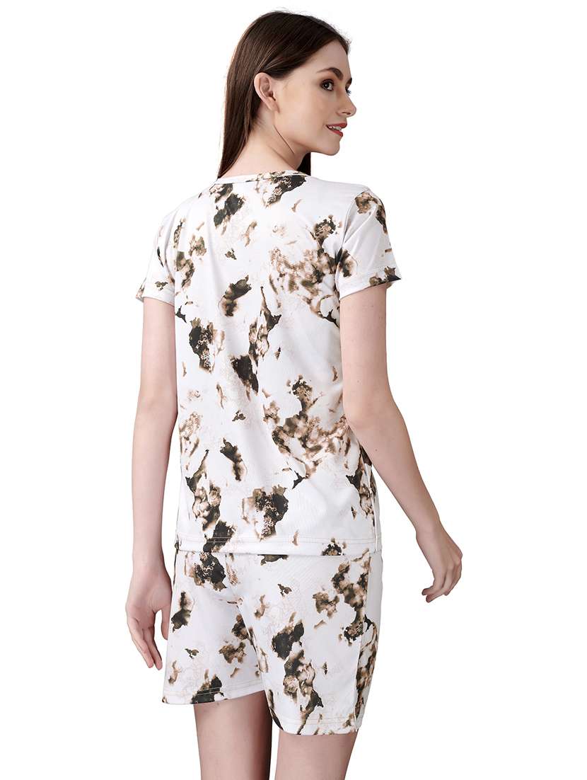 women white cotton shorts set  - 21393937 -  Standard Image - 2