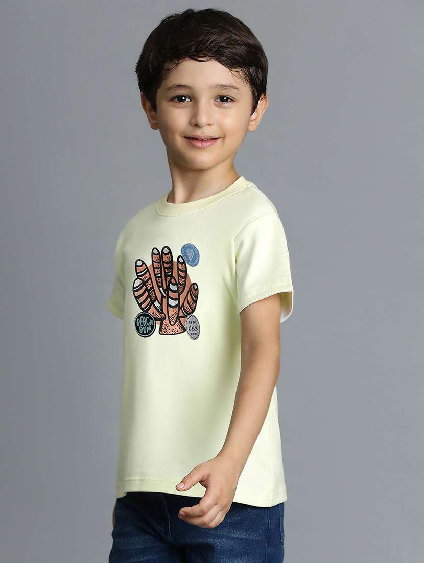 boys yellow cotton t-shirt - 21394954 -  Standard Image - 2