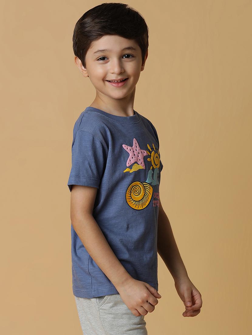 boys blue cotton t-shirt - 21394956 - Standard Image - 2