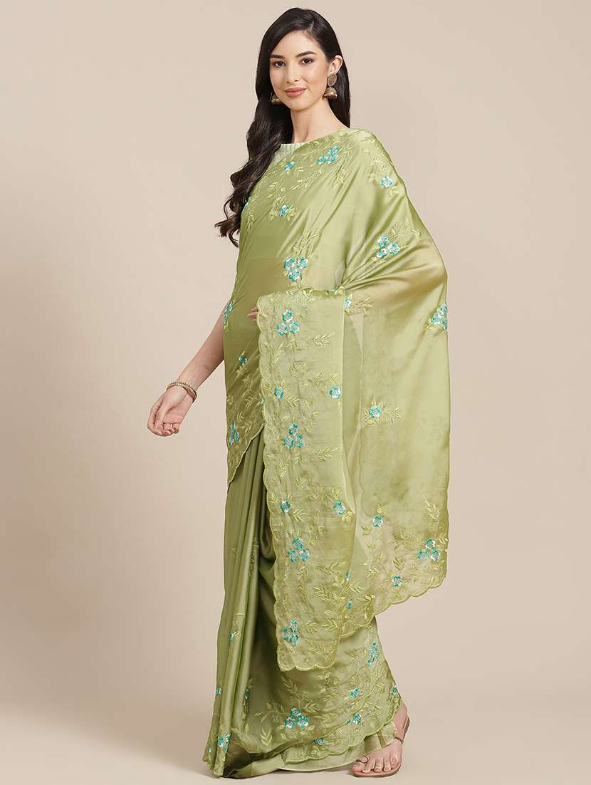 women self-designed saree with blouse