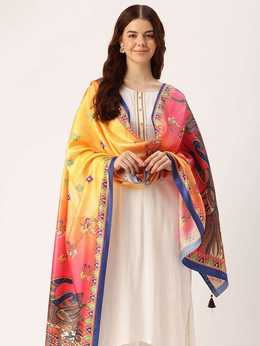 women printed dupatta - 21395420 - Standard Image - 2