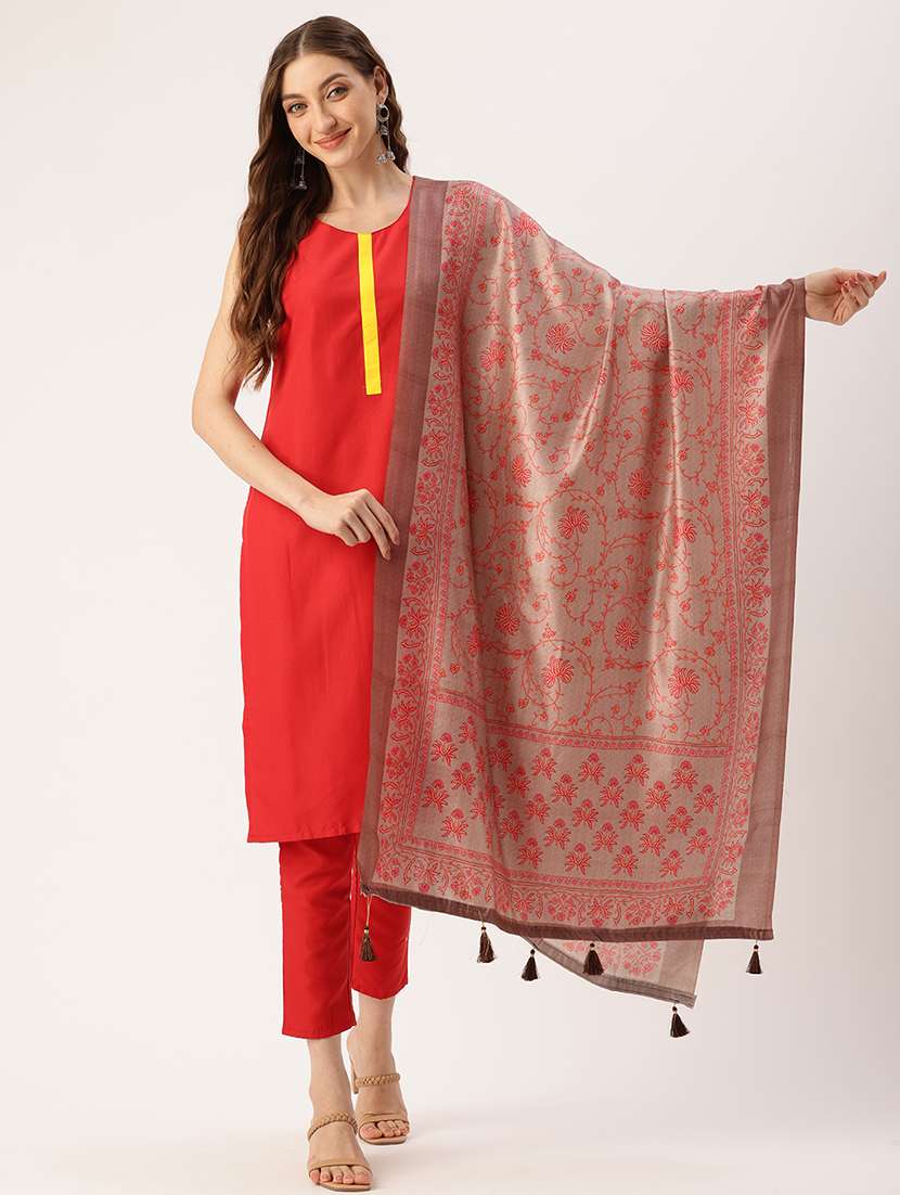 women printed dupatta
